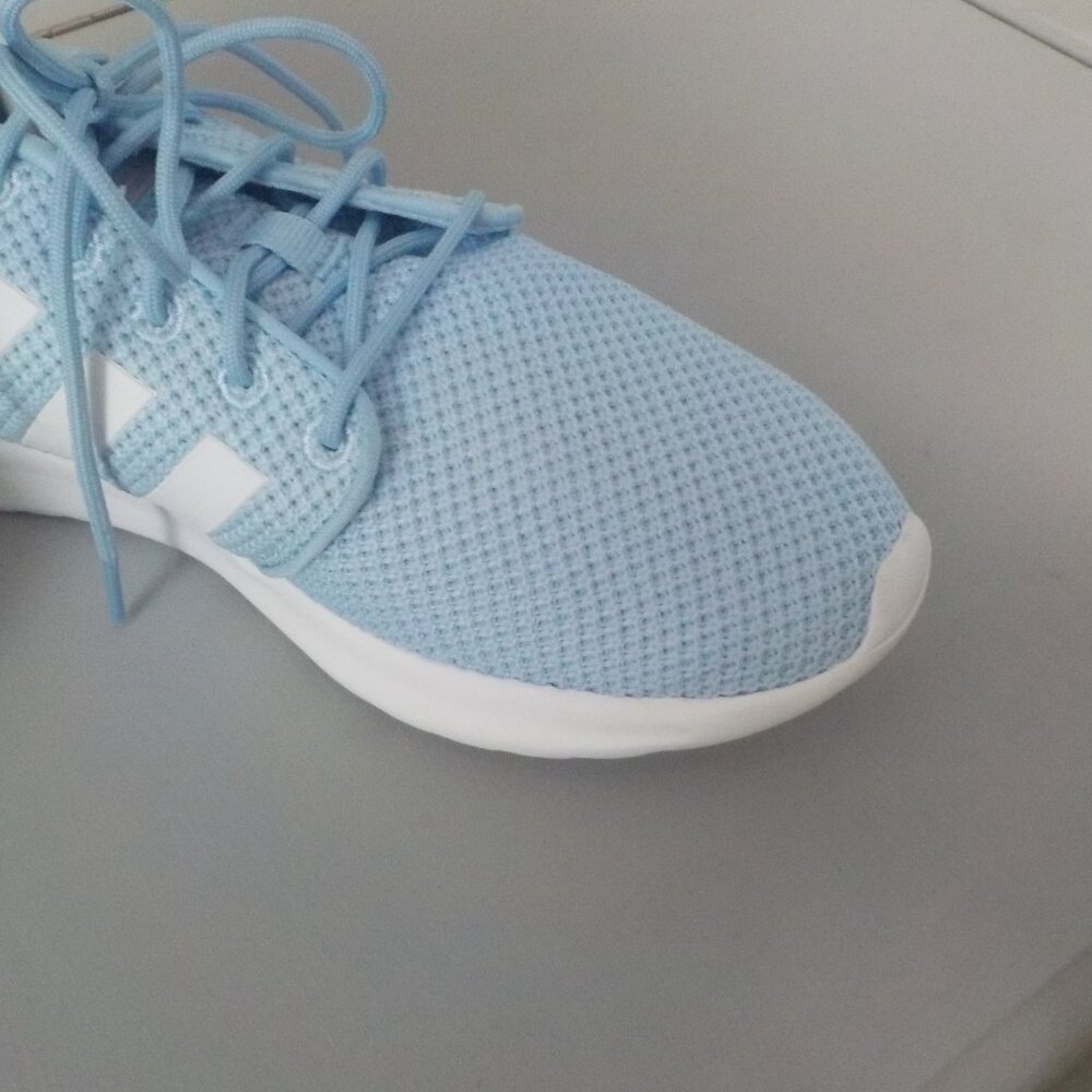ADIDAS CLOUDFORM WOMENS SIZE 6M LIGHT BLUE AND WHITE QT RACER SNEAKERS - Picture 9 of 11